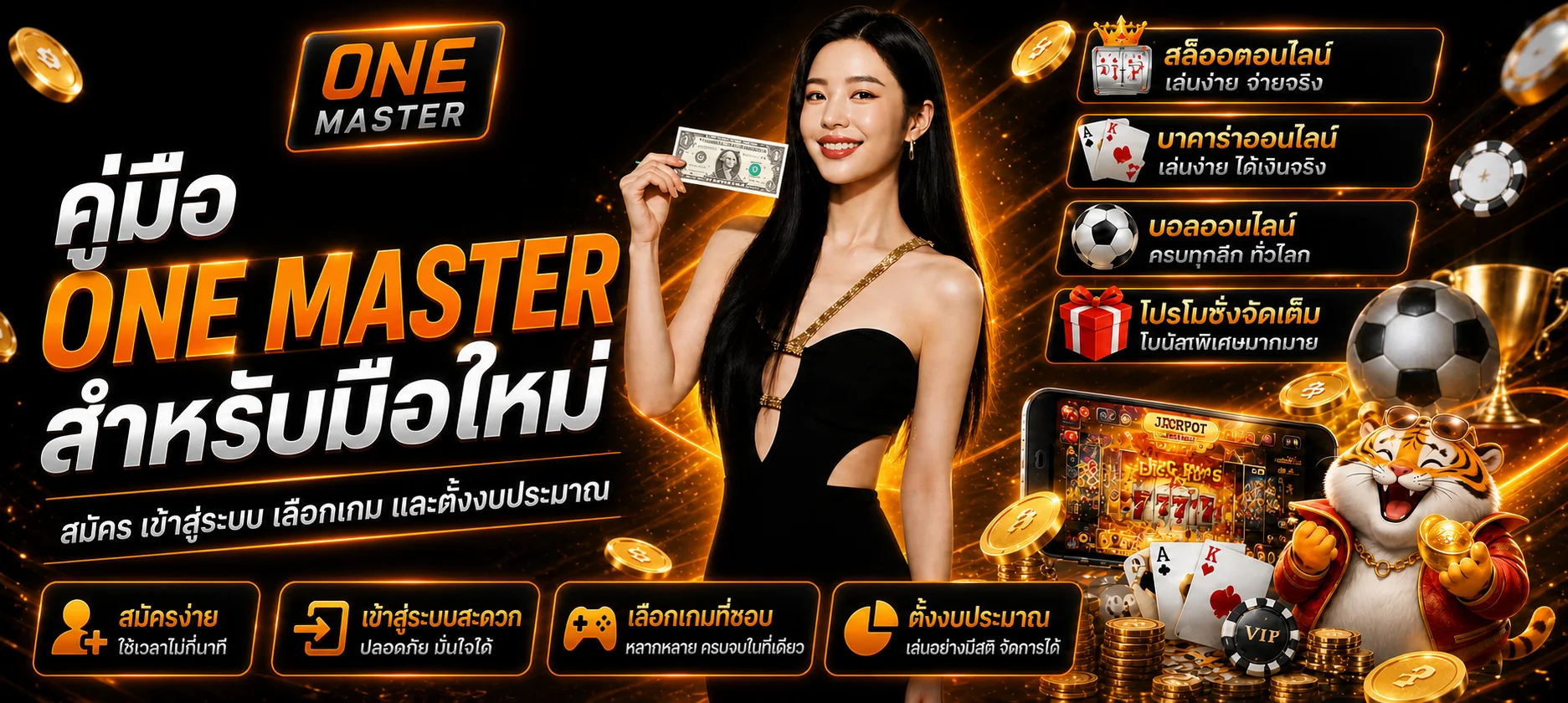 ONE MASTER คู่มือมือใหม่ | สมัคร ล็อกอิน เลือกเกม